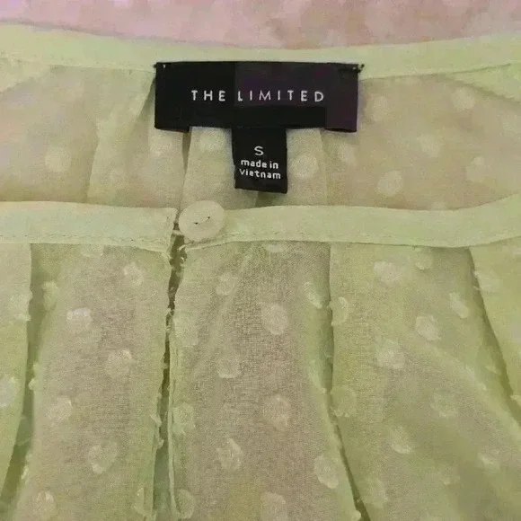 🌻The Limited Polka Dot Sheer Shirt Green/Mint Black - Picture 2 of 5